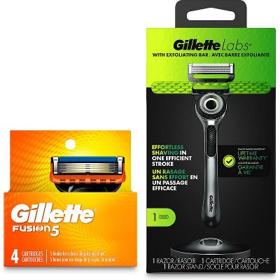 Save $5.00 ONE GilletteLabs Razor Pack with 1-4ct cartridge refill, OR ONE Proglide Razor Pack with 3-5ct cartridge refill, OR ONE Fusion5 Razor Pack with 4-7ct cartridge refill, OR ONE Mach3 Razor Pack with 5-6ct cartridge refill, OR ONE Gillette 4ct cartridge refill pack: Fusion5, Proglide, Intimate, OR GilletteLabs, OR ONE Gillette 8ct cartridge refill pack: Mach3 (excludes disposables, Venus Products, Fusion5 3ct + 7oz gel, GilletteLabs 2ct + case and GilletteLabs Salute to Service 2ct + case).