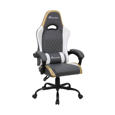 50% off X Rocker Extra Comfort PC Chair with RGB Lighting Gray/White/Gold