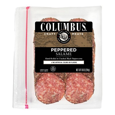 $7.99 price on Columbus peppered salame deli meats - 10oz