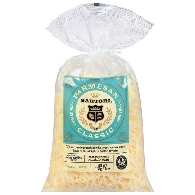 $5.49 price on Sartori shredded parmesan cheese bag - 7oz