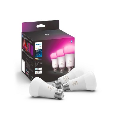 $55 off 3-pk.Philips hue A19 LED light bulbs