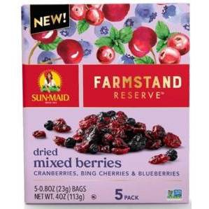 $3.89 price on Sun-Maid Farmstand Reserve dried mixed berries - 4oz/5ct