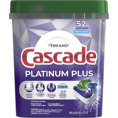 Save $2.00 ONE Cascade ActionPac Dishwashing Detergent Tubs OR ONE Platinum Plus 22 ct Bag (excludes trial/travel size).