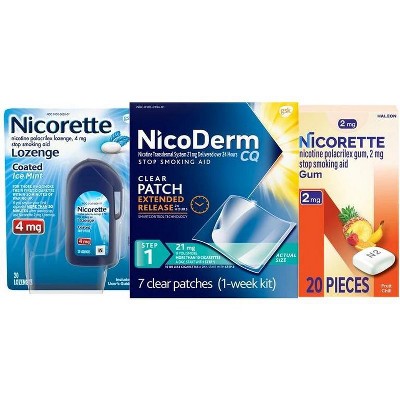 Save $3.00 on ONE (1) Nicorette 20ct or 24ct or NicoDerm CQ 7ct