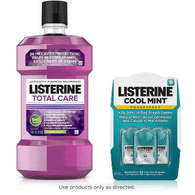 Save $1.00 on any ONE (1) LISTERINE® Mouthwash product (500 mL or larger), POCKETPAKS® product (72ct. or larger) or POCKETMIST® product (2ct. or larger)