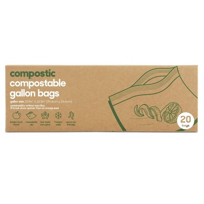 Buy 1, get 1 50% off Compostic 100% compostable gallon bags - 20ct