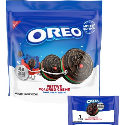 20% off 7.14 & 22.95-oz.  Oreo red & green festive cookies