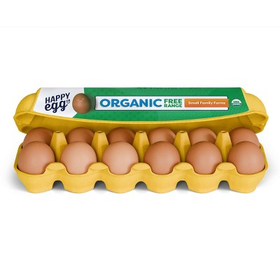 $1.50 off Happy Egg large brown organic free range grade A eggs - 12ct