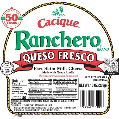 20% off Cacique Ranchero queso fresco cheese - 10oz