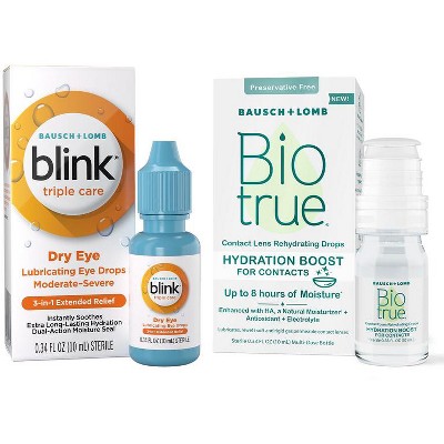 $3.00 OFF any ONE (1) Biotrue Hydration Boost 10 mL OR Blink Dry Eye or Contact Lens Drops (excludes Blink® Tears Preservative Free)
