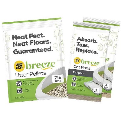 SAVE $3.00 on ONE (1) 3.5 lb - 7 lb bag of TIDY CATS® Breeze® Litter Pellets Refill OR ONE (1) 8 ct or larger package of TIDY CATS® Breeze® Pads Refill