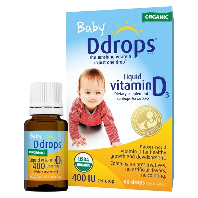 15% off 0.06- fl oz. Ddrops baby vitamin d liquid drops