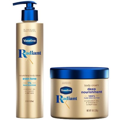 Save $4.00 on any ONE (1) Vaseline Radiant X Body Lotion, Body Oil, or Whipped Butter