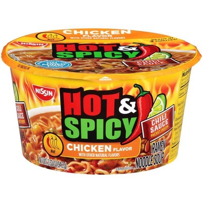 $0.99 price on Nissin Foods hot & spicy chicken bowl noodles 3.32oz