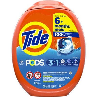 Save $1.00 ONE Tide PODS Laundry Detergent Pacs 85-112 ct (excludes Tide Liquid, Tide Powder, Tide Simply, Studio by Tide, Tide Simply PODS, Tide Rescue and trial/travel size)