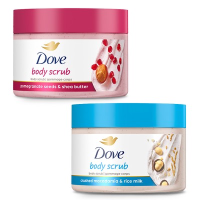 SAVE $3.00 on any ONE (1) Dove Body Scrub including Holiday Treats (10.5oz only, excludes trial and travel)