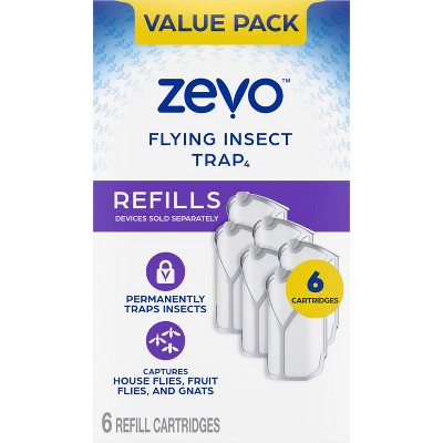 Save $1.50 ONE Zevo Flying Insect Trap Refill Cartridges - 6 Count.