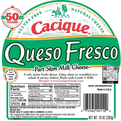 20% off Cacique Queso Fresco Part skim milk cheese - 10oz