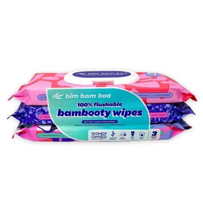 Buy 1, get 1 50% off Bim Bam Boo bamboo flushable wipes - 3pk/42ct