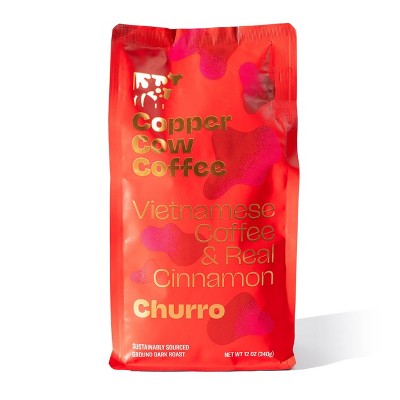 20% off 12-oz. Copper Cow churro dark roast ground vietnamese coffee