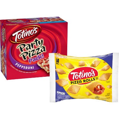 SAVE 50¢ ON ONE when you buy ONE PACKAGE any flavor 40 COUNT OR LARGER Totino's™ Pizza Rolls™ Snacks, Totino's™ Breakfast Snack Bites OR 4 PACK Crisp Crust™ Party Pizza 