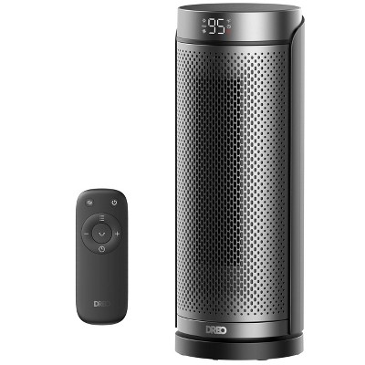 $10 Target GiftCard when you buy a Dreo 1500W Solaris Plus portable oscillating ceramic space heater for home with remote and thermostat 12H timer silver: indoor heater for bedroom