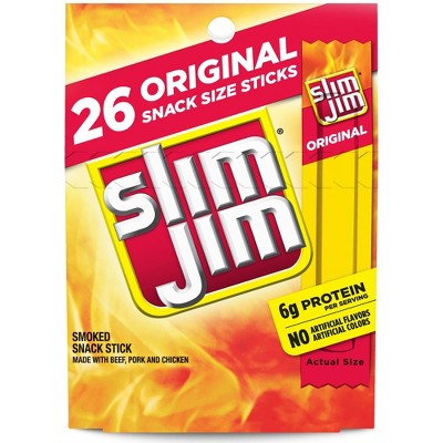 20% off 46-ct. 7.28 & 12.88-oz. Slim Jim smoked snack size sticks