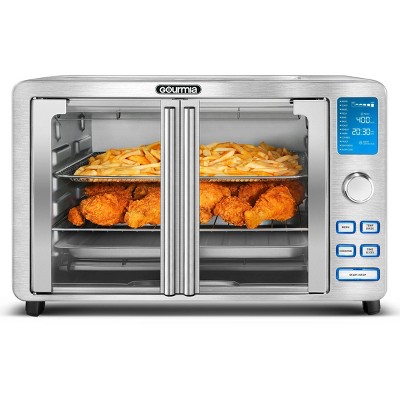 $99.99 price on Gourmia 9-slice digital air fryer oven with 14 one-touch cooking functions & auto french doors