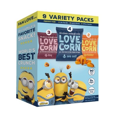 15% off 6.3-oz. 9-ct. Love Corn variety pack