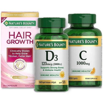 SAVE $3.00 on any ONE (1) Nature's Bounty® supplement (Excludes Optimal Solutions Hair, Skin & Nails Gummies and Softgels)