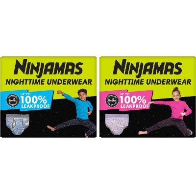 Save $3.00 ONE BOX Ninjamas Nighttime Underwear.