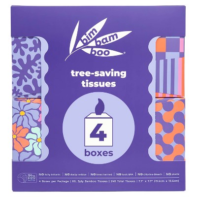 Buy 1, get 1 50% off Bim Bam Boo Bamboo Facial Tissue - 4pk/60ct