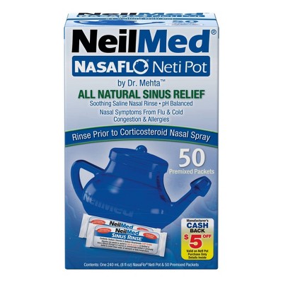 $2 off NeilMed NasaFlo Neti Pot sinus relief with premixed packets - 50ct