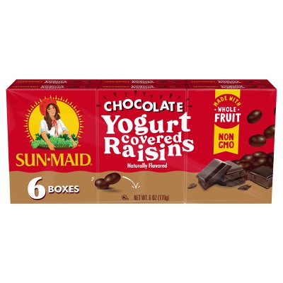 $2.49 price on Sun-Maid chocolate yogurt covered raisins - 1oz / 6ct