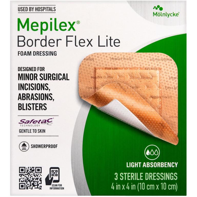 SAVE $3.00 ONE (1) NEW MEPILEX Border Flex Foam Dressing Item with Safetac Technology