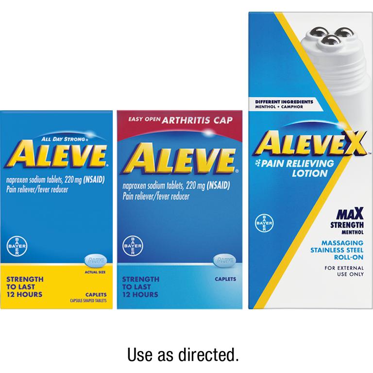 Save $5.00 on any ONE (1) Aleve® product 200ct or larger OR AleveX™ (excludes Aleve-D®)