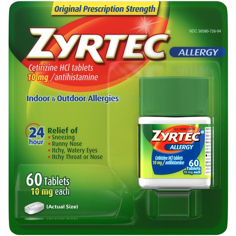 SAVE $3.00 on ONE (1) ZYRTEC® Allergy Relief, 60 ct (Excludes trial and travel)
