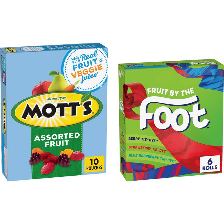 SAVE 50¢ ON TWO when you buy TWO BOXES any flavor/variety Mott’s® Fruit Flavored Snacks, Betty Crocker™ Fruit Shapes, Fruit by the Foot™, OR Fruit Roll-Ups™