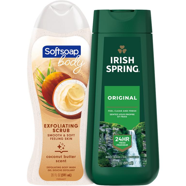 SAVE $4.00 On any TWO (2) Irish Spring® or Softsoap® Brand Body Washes (20oz or larger)