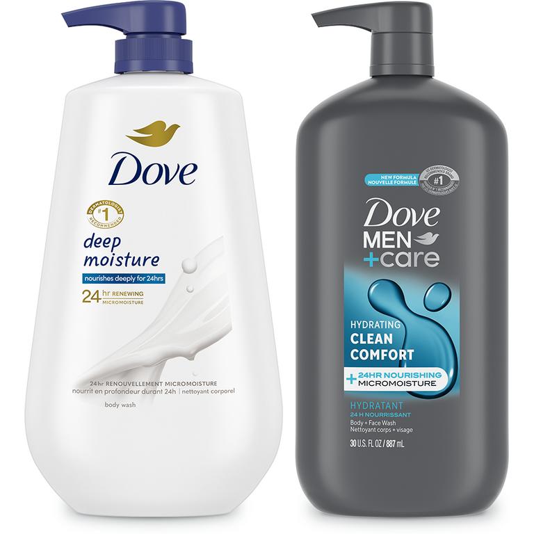 SAVE $6.00 on any TWO (2) Dove OR Dove Men+Care Body Wash Pumps (size 26oz+)