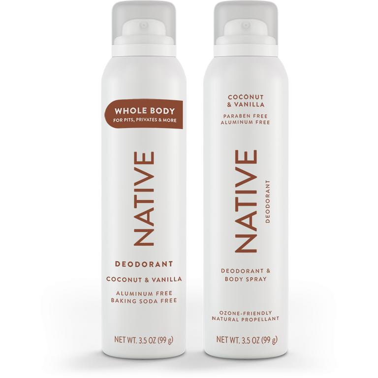 Save $4.00 ONE Native Whole Body Deodorant Cream, Whole Body Deodorant Spray, or Deodorant Body Spray (excludes trial/travel size).