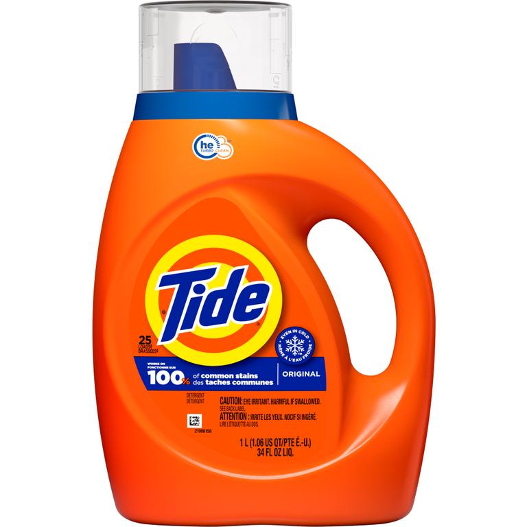 Save $1.50 ONE Tide Laundry Detergent 34 oz (excludes Tide Rinse, Tide PODS, Tide purclean, Tide Rescue, Studio by Tide Laundry Detergent, Tide Simply Laundry Detergent, Tide Simply PODS, Tide Detergent 10 oz and trial/travel size).