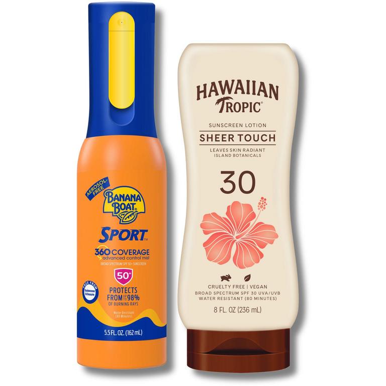 SAVE $4.00 off TWO (2) Banana Boat® or Hawaiian Tropic® Sun Care Products (excludes 1 oz., 1.8 oz., 2 oz., lip balm & trial sizes)