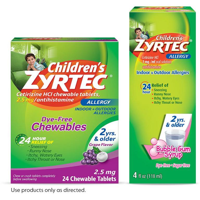 Save $4.00 on any ONE (1) Children's ZYRTEC® allergy product (Excludes  trial & travel sizes)