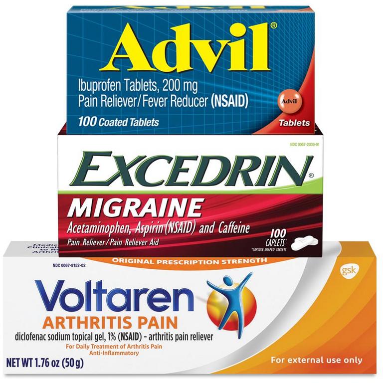 Save $6.00 off purchase of any TWO (2) Voltaren 1.76oz or larger or Advil or Excedrin 36ct or larger in same transaction