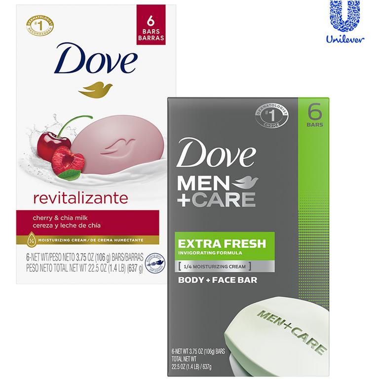 $2.00 OFF on TWO (2) Dove and Dove Men's Bar or Premium. Excludes Trial and Travel.