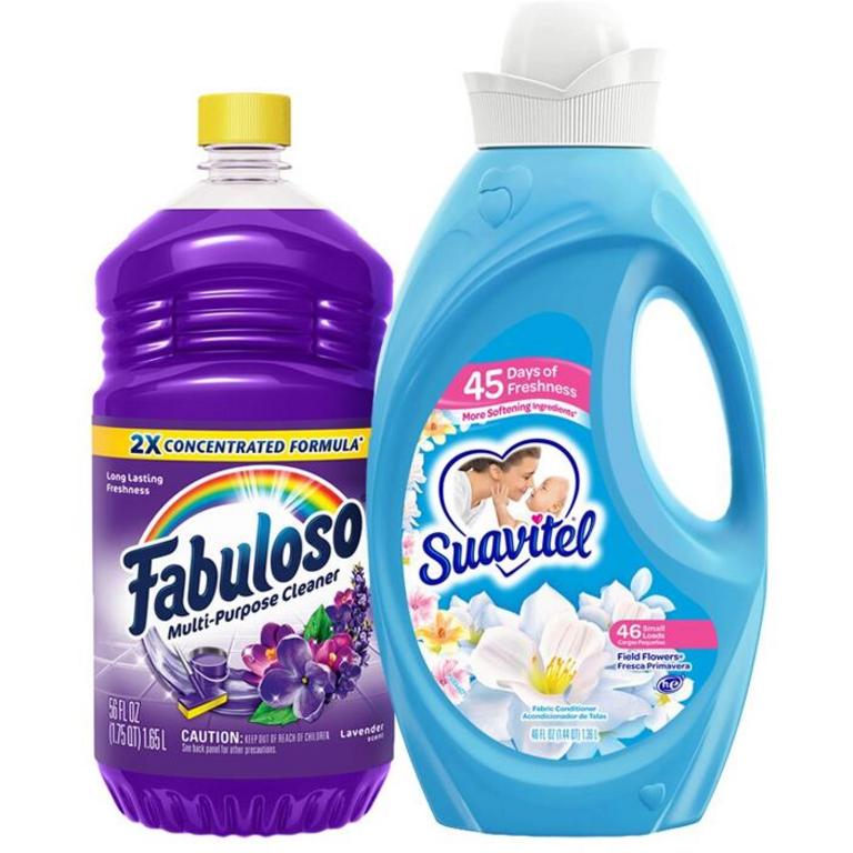 SAVE $1.00 On any ONE (1) Suavitel® Liquid Fabric Conditioner (46oz ONLY) or Fabuloso® Multi-Purpose Cleaner (56oz ONLY)