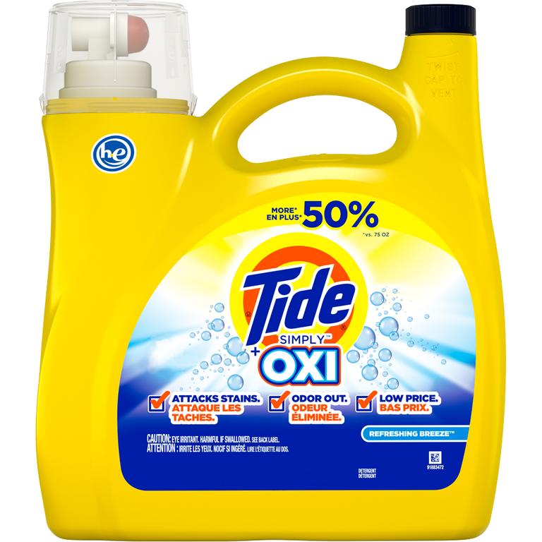 Save $1.00 ONE Tide Simply Laundry Detergent 105-128 oz (excludes TIde Rinse, Tide Simply PODS, Downy Libre Enjuague, Bounce/Downy WrinkleGuard, Bounce Pet Hair & Lint Guard, Gain Fireworks, Tide Detergent, Tide PODS and trial/travel size).