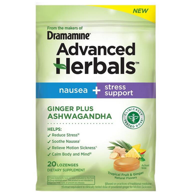 $2.00 OFF any ONE (1) ADVANCED HERBALS™ Nausea + Stress Support lozenges, from the makers of Dramamine®