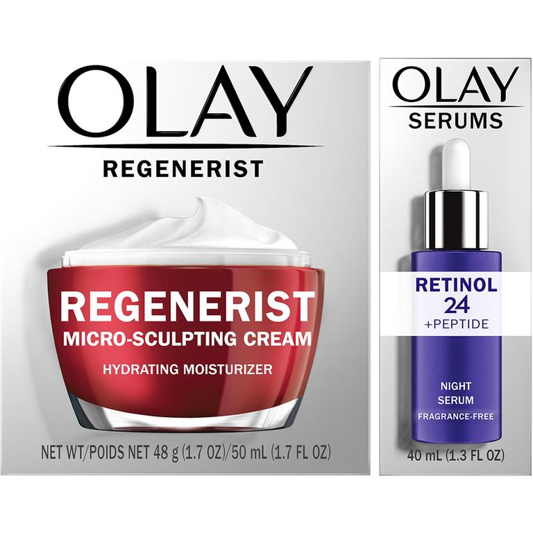 Save $8.00 TWO Olay Facial Moisturizer, Eye or Serum (excludes Super Serum, Super Eyes, Complete, Active Hydrating, Total Effects, Age Defying and Minis/trial/travel size).